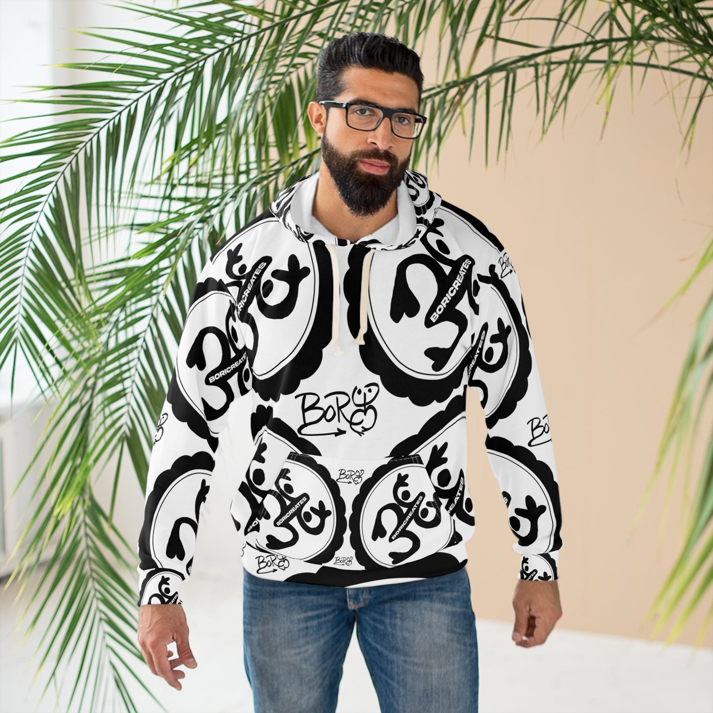 "Boricreates" Unisex Pullover Hoodie (AOP)