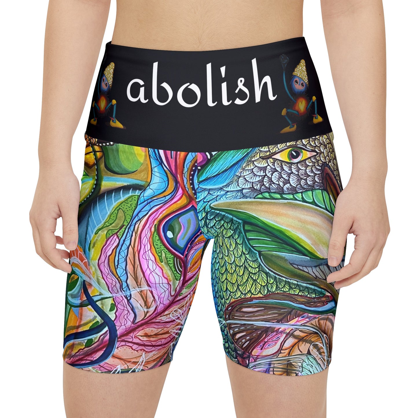 "{Scruffy the Abolisher & Agua Fresca" Women's Workout Shorts (AOP)