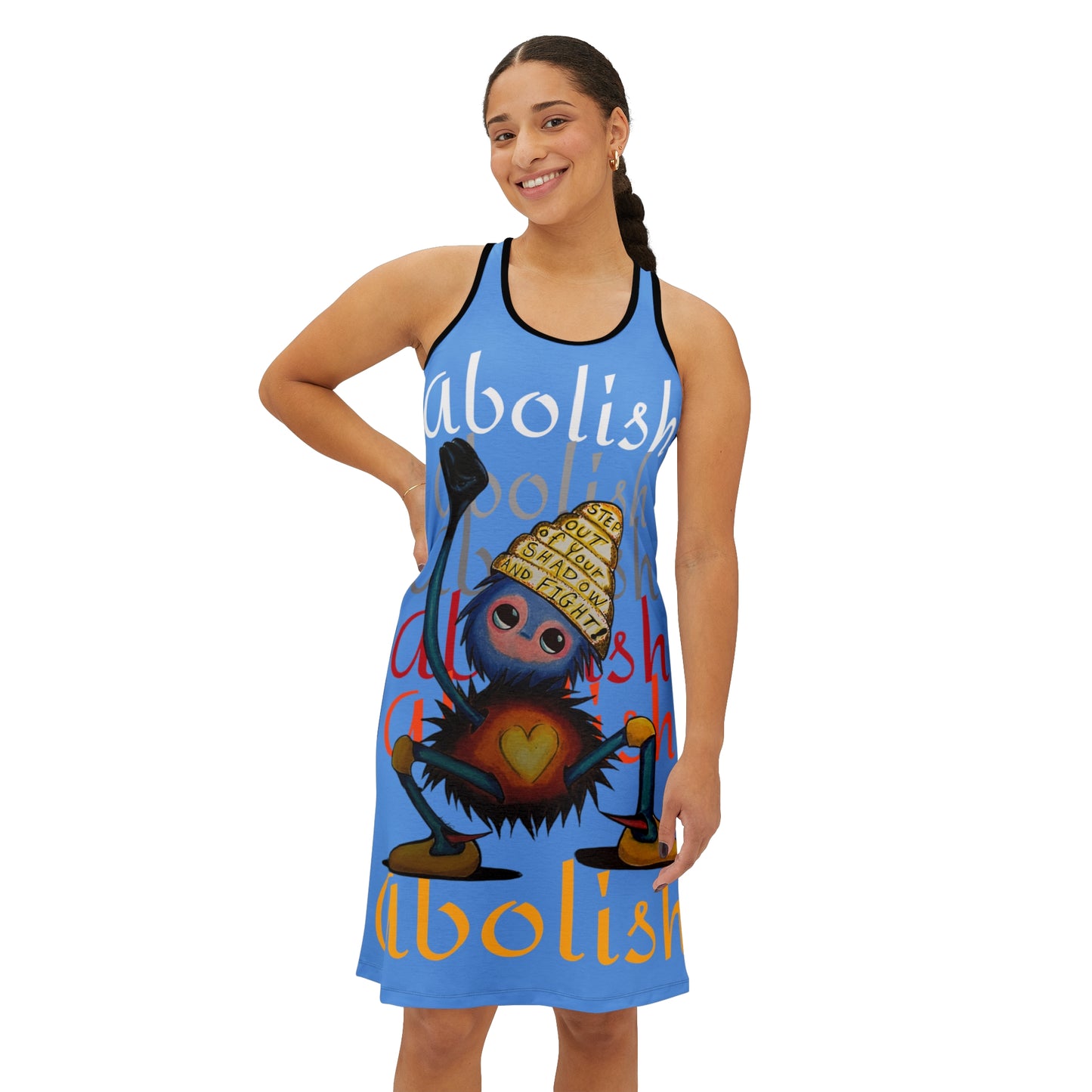 "Scruffy the Abolisher" Women's Racerback Dress (AOP)