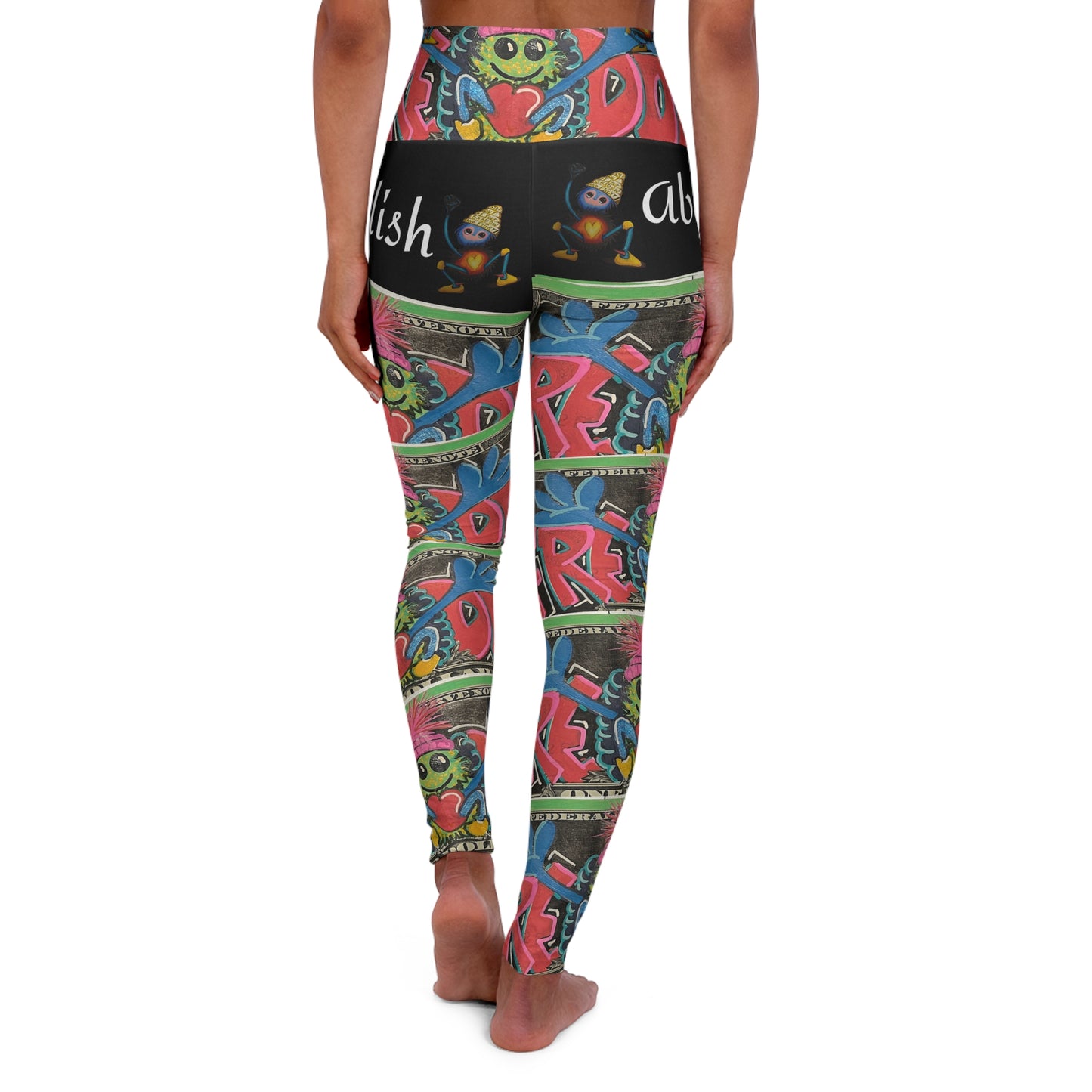 "Scruffy the Abolisher Series" High Waisted Yoga Leggings (AOP)