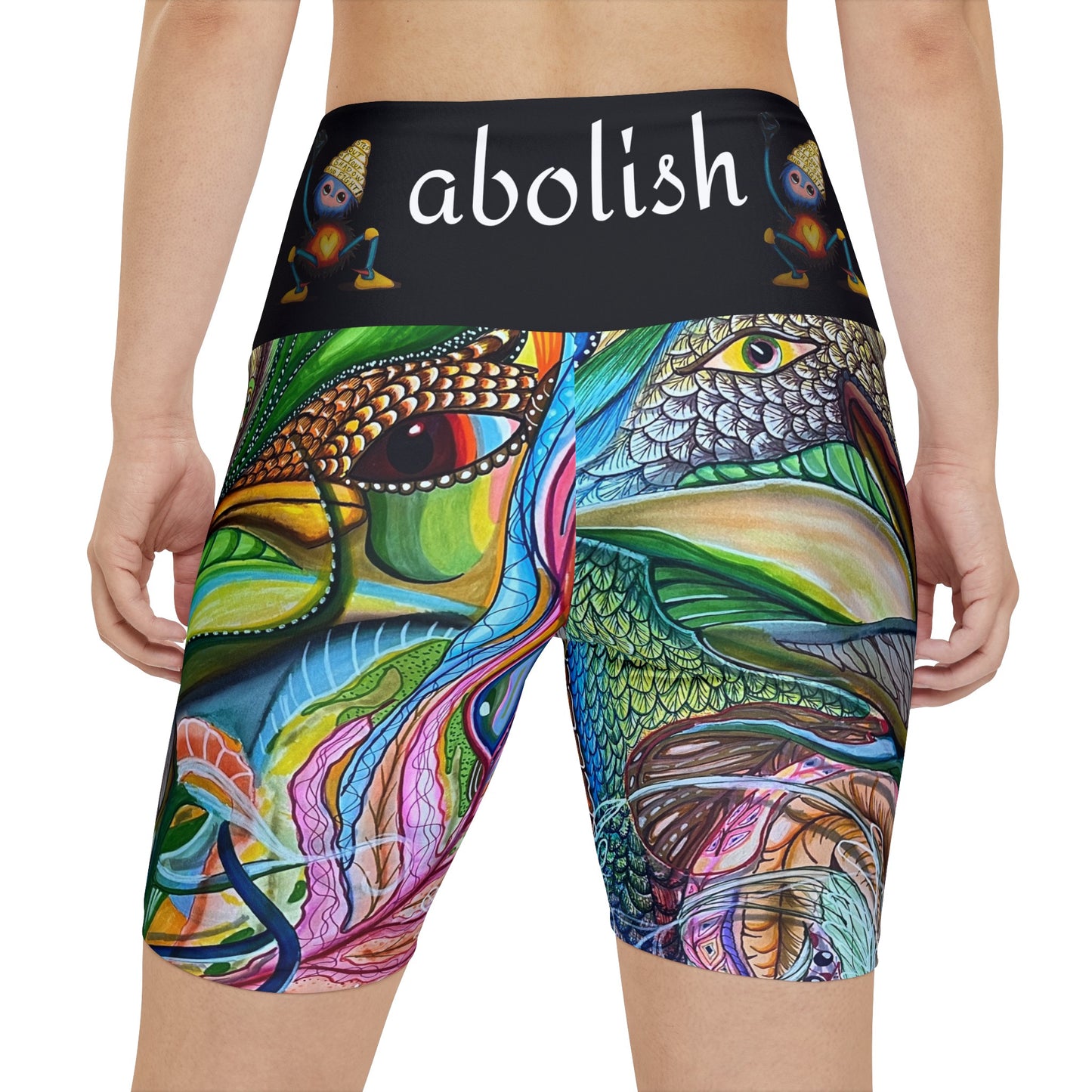 "{Scruffy the Abolisher & Agua Fresca" Women's Workout Shorts (AOP)