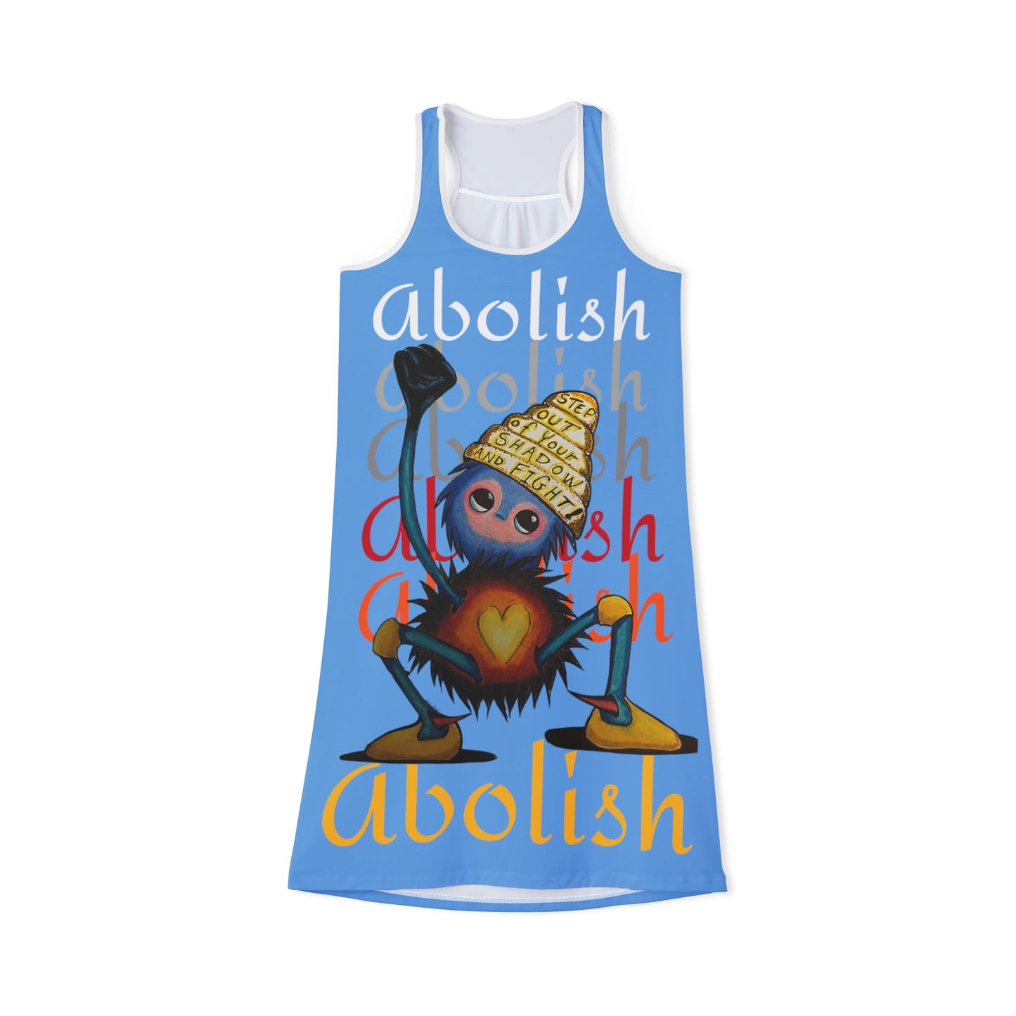 "Scruffy the Abolisher" Women's Racerback Dress (AOP)