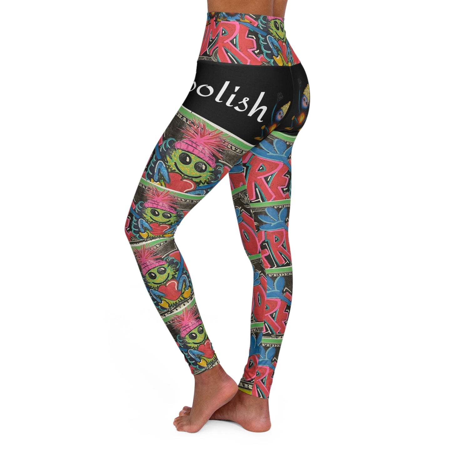 "Scruffy the Abolisher Series" High Waisted Yoga Leggings (AOP)