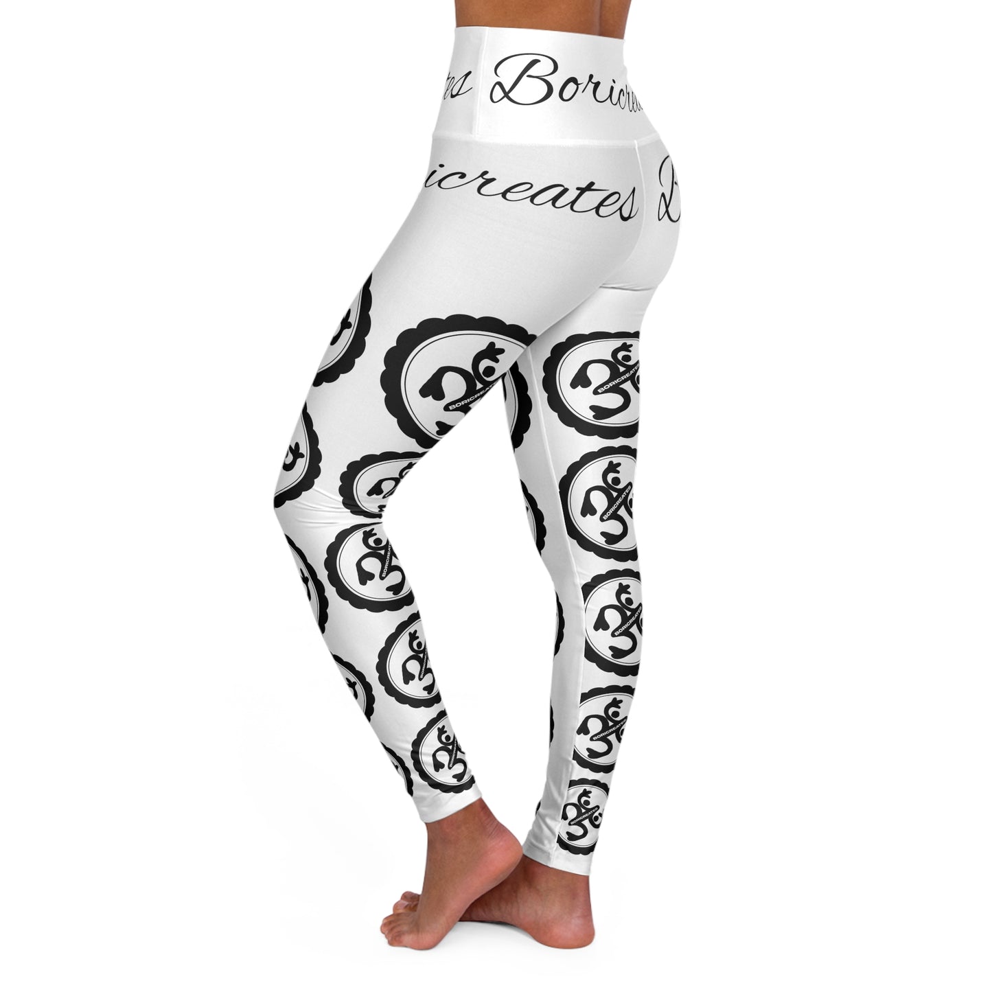 "Boricreates" High Waisted Yoga Leggings (AOP)