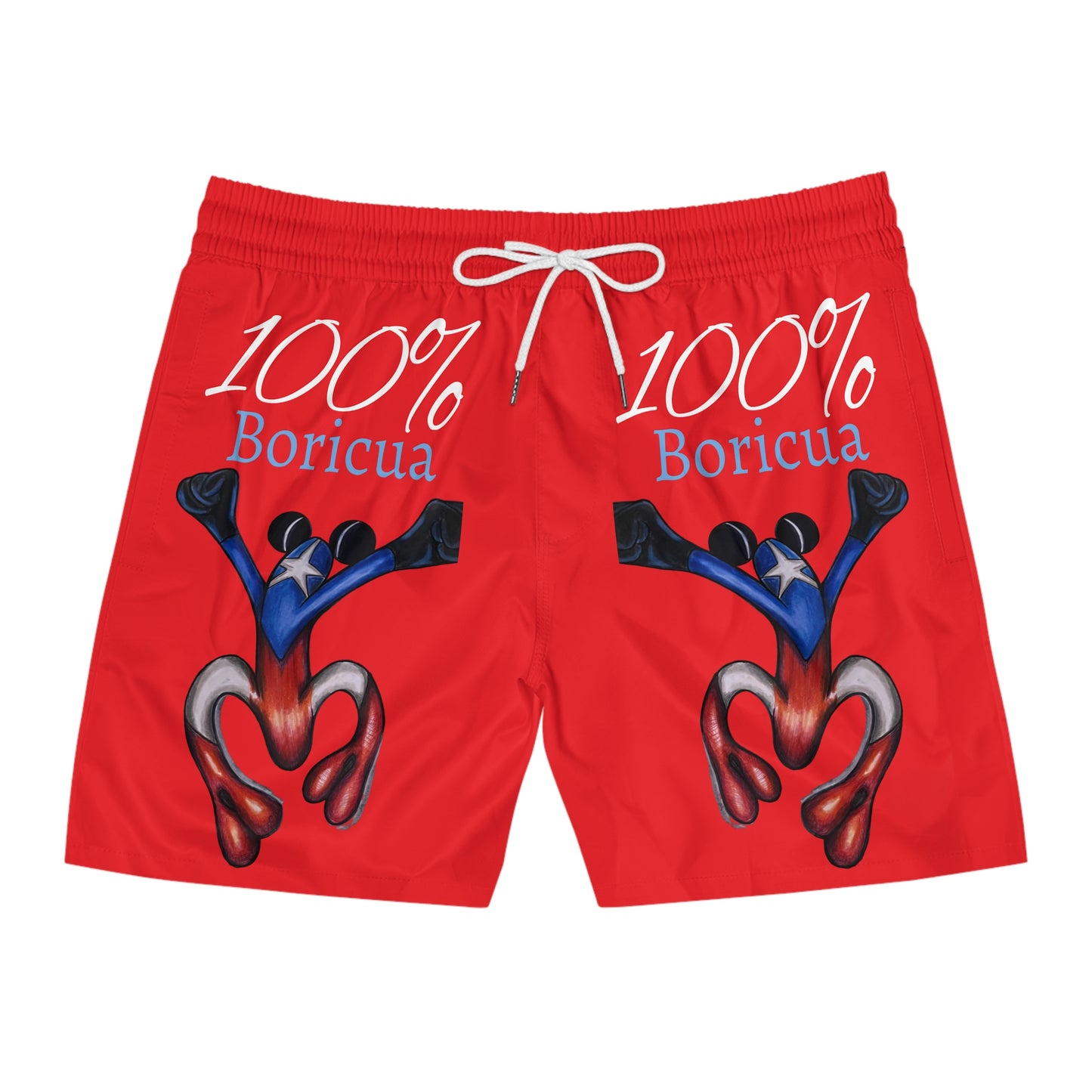 "Wepa Coqui" Men's Mid-Length Swim Shorts (AOP)