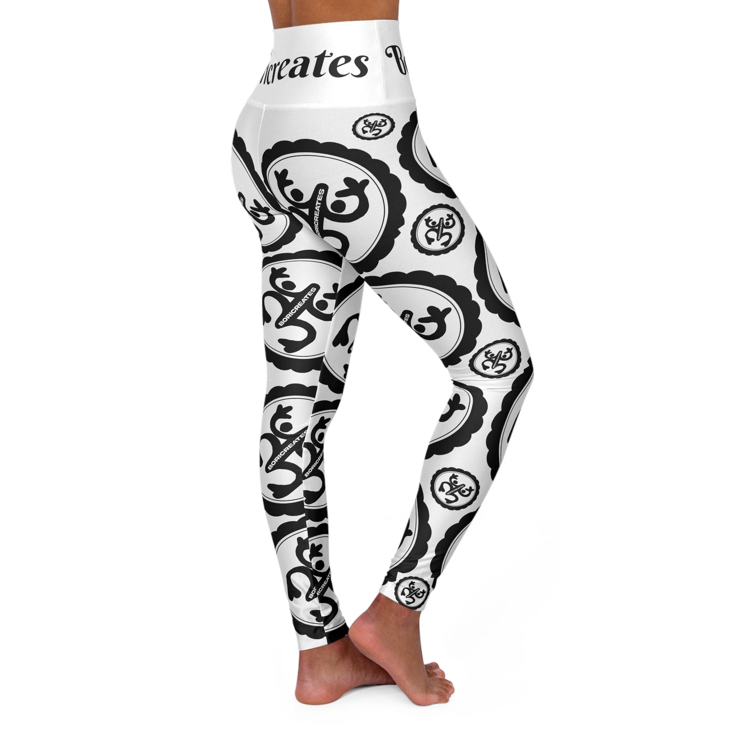 "Boricreates II" High Waisted Yoga Leggings (AOP)