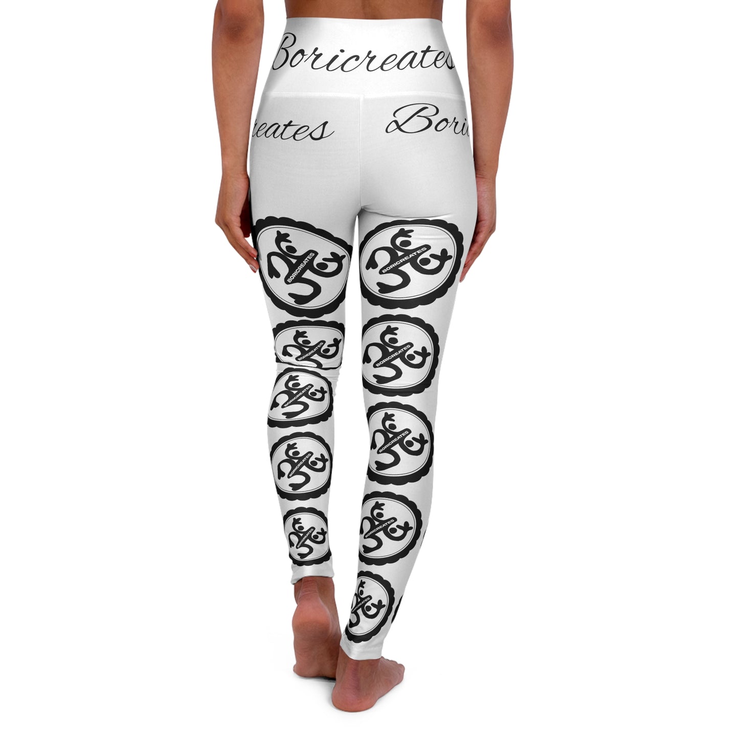 "Boricreates" High Waisted Yoga Leggings (AOP)