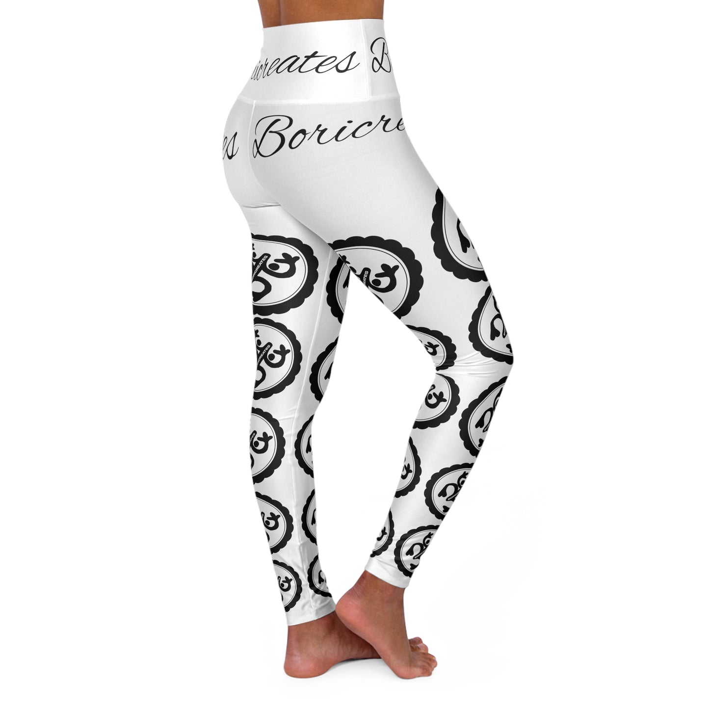 "Boricreates" High Waisted Yoga Leggings (AOP)