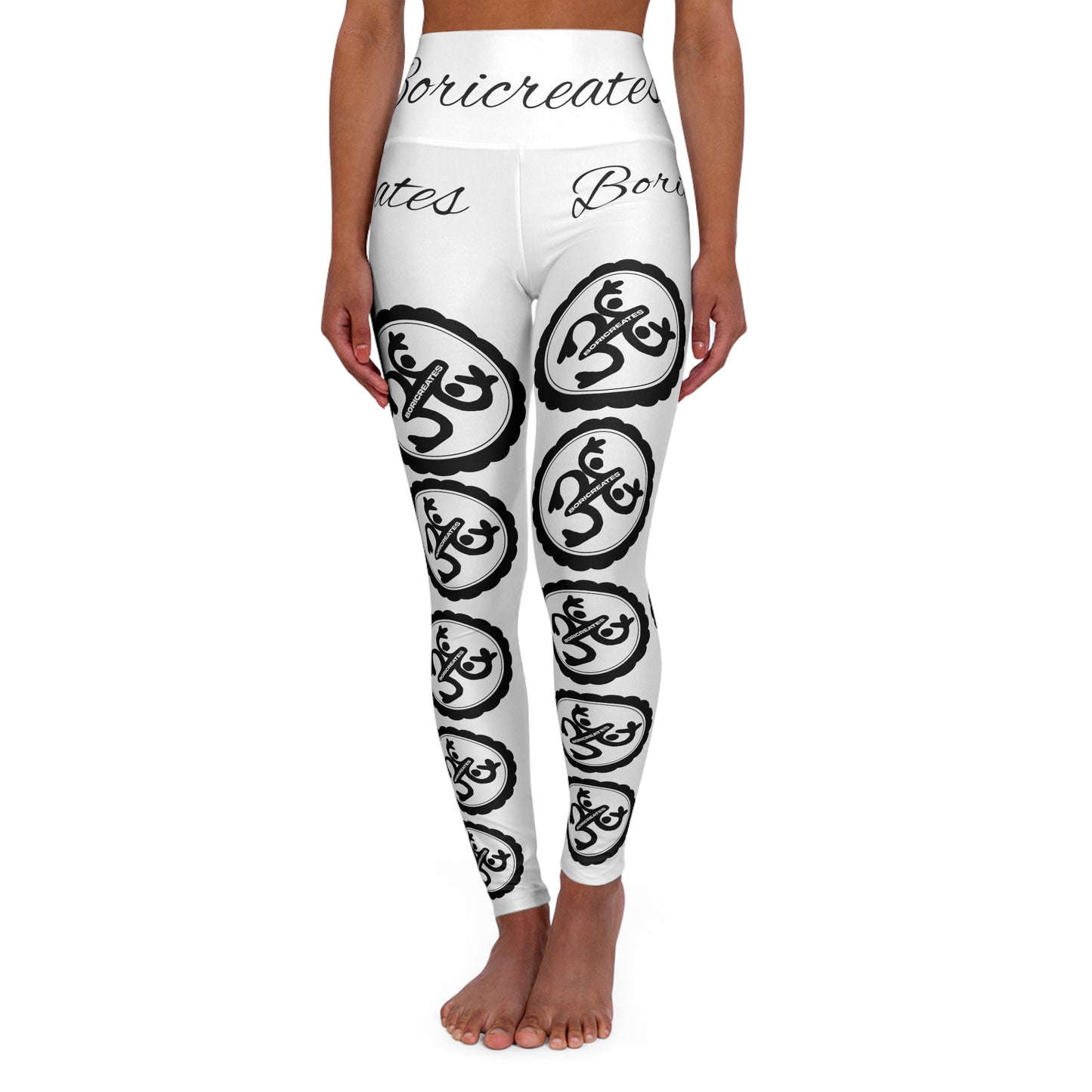 "Boricreates" High Waisted Yoga Leggings (AOP)