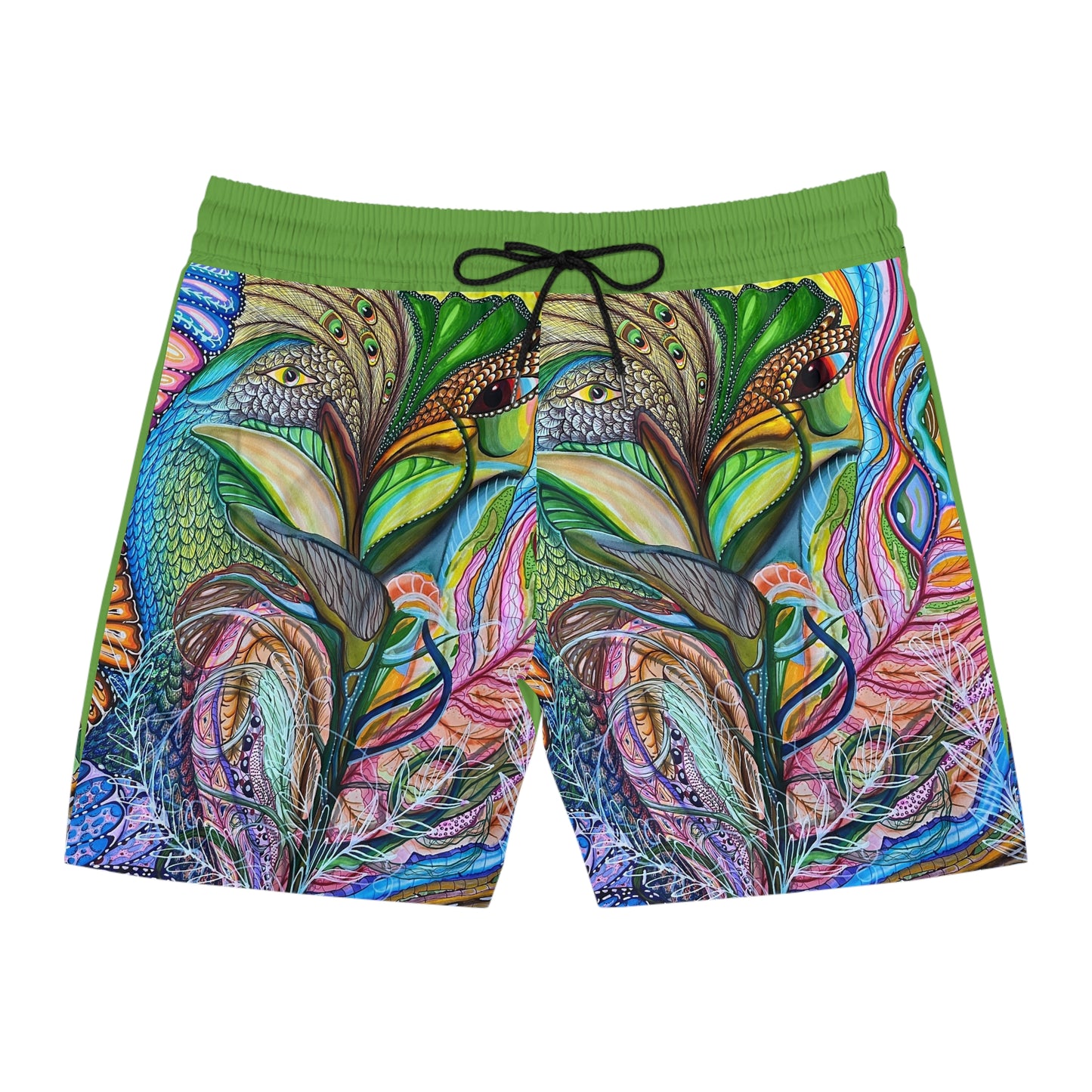 "Agua Fresca" Men's Mid-Length Swim Shorts (AOP)